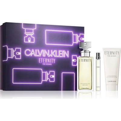 Calvin Klein Eternity EDP 100 ml + telové mlieko 100 ml + EDP 10 ml pre ženy darčeková sada