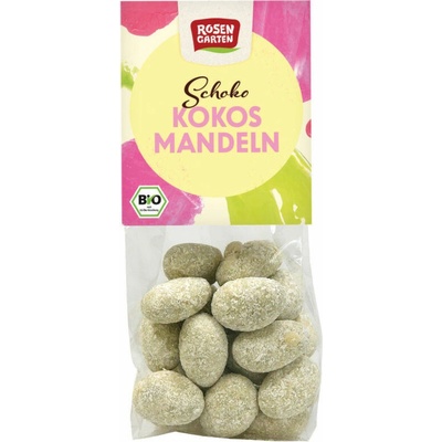 ROSENGARTEN Mandle v mliečnej a bielej čokoláde s kokosom BIO 100 g