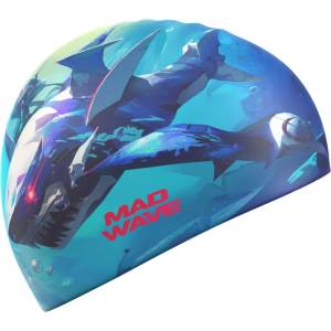 Mad Wave shark silicone cap син