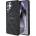 GUESS Гръб Guess за Samsung Galaxy S25 Ultra, PU, Leather 4G, Colored Ring MagSafe Case, Черен (3666339441715)