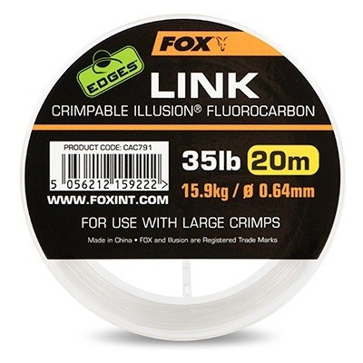 Fox Fluorocarbon Edges Link Illusion Číry 20 m 0,64 mm