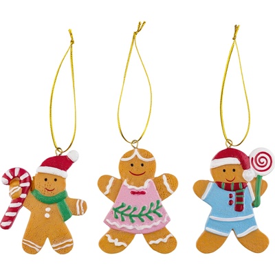 LIVARNO home Ozdoby na vánoční stromek, 3dílná sada perníček