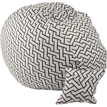 Image 1 of PUFRELAX Комплект Барбарон и декоративна възглавница 600л. King Size, Zappity Brown, Перящ се калъф, Пълнеж с микс от мемори пяна и дунапрен, Гама Premium (PUF-M-KP-PT-ZAB)