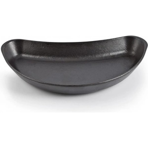 Silver SILVER-Чугунено плато бъбрек 10х20cm. ЧЕРНО (9001) (014740)