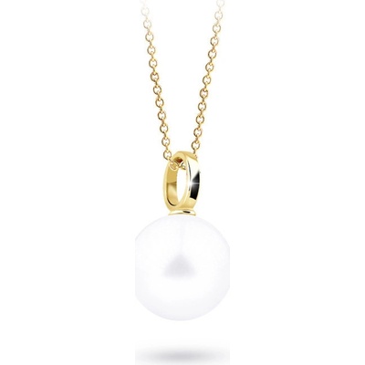Cutie Jewellery Zlatý prívesok s perlou Z3029Z Biela