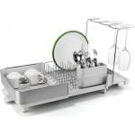 Joseph Joseph Сушилник за съдове Joseph Joseph Extend Steel Plus 6500041, До 16 части, Разтегателен, Релси за чаши, Отцеждане, Разглобяем, Неръждаема стомана, Бял (6500041)