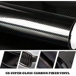  5d Декоративно автомобилно wrap фолио 1.52 x 18m черен карбон black carbon