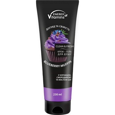 Energy Of Vitamins sprchový gél s vôňou čučoriedkových muffinov 230 ml