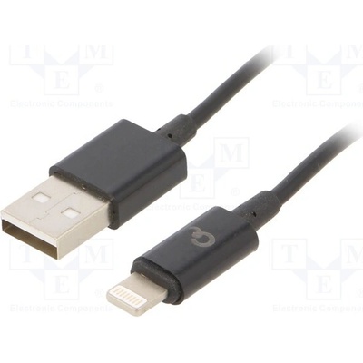 Gembird CC-USB2P-AMLM-1M USB 2.0 zlacený 1m černý