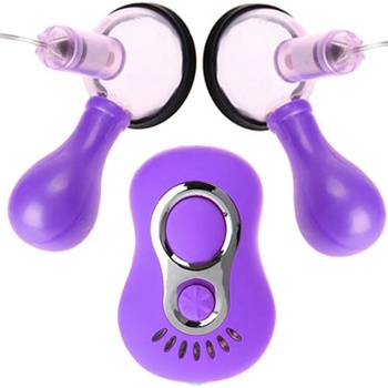 Image 1 of X Fun Вибро вендузи за гърди "crazy beauty purple" с Вакуум