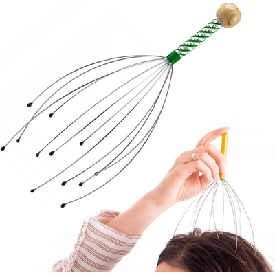 Beauty 15649 Antistresová pomôcka na masáž hlavy, zelená