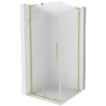 Mexen Velar L плъзгаща се душ кабина 110 x 110 cm, матирана, златисто четкана - 871-110-110-33-55 (871-110-110-33-55)