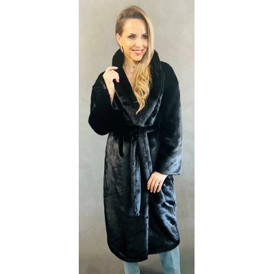 Max Original Leather Kabát z umelej kožušiny W20525-2 black