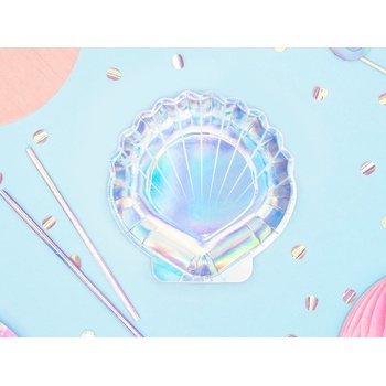 Party Deco Парти Чинии - Морска Раковина - (1 пакет / 6 бр. )