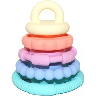 Jellystone Designs skladacia pyramída s hryzátkami Pastel