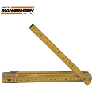 Brüder Mannesmann Дървен сгъваем метър, 2 м (m 810-2)
