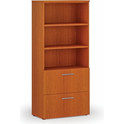 Primo Skriňa so zásuvkami pre závesné zložky WOOD, 1781 x 800 x 420 mm, čerešňa