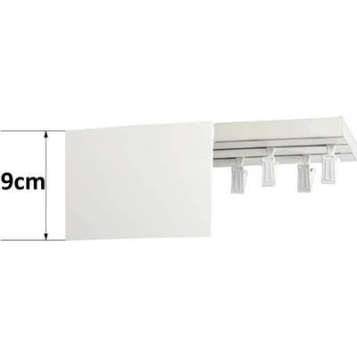 Rolmeister Stropní kolejnička s krytem 9 cm Bílá Jednodrážková 250 cm