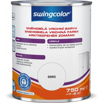 Swingcolor Biely krycí email 0,75 l snehobiela