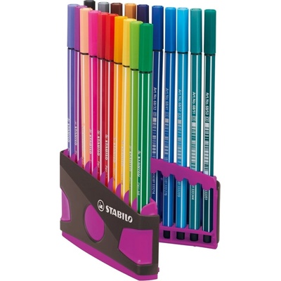 STABILO Комплект флумастери, Stabilo, Pen 68 Color Parade ST6820-03-10-1 дисплей, 20 цвята (ST6820-03-10-1)