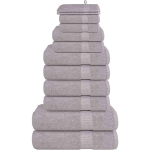 vidaXL Комплект кърпи FROGN, 12 части, сив, 360 г/м2 (137102)