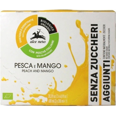 Alce Nero Bio Ovocný nápoj jablko broskev mango 3 x 200 ml