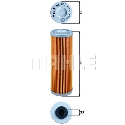 Olejový filter MAHLE ORIGINAL OX 807 (OX807)