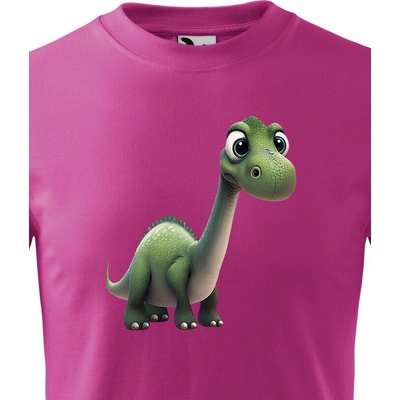 dětské triko Brachiosaurus purpurová