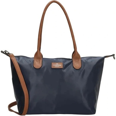 Charm London Tmavě modrá objemná shopper kabelka „Femine”