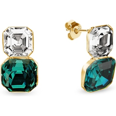 Spark se Swarovski Elements Imperial Duo Earrings KTG44802CEM Emerald zelené