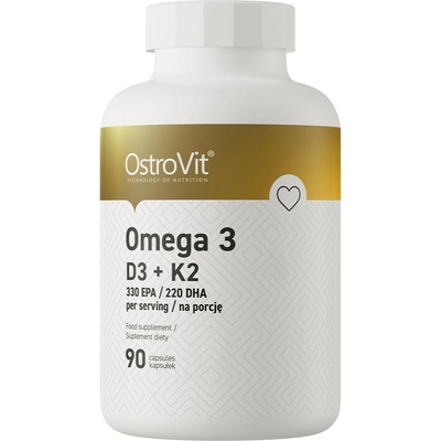 OstroVit Omega 3 D3 + K2, 90 Capsules