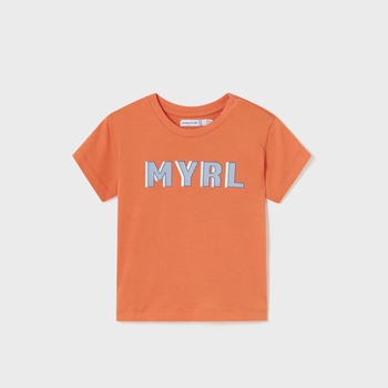 MAYORAL Тениска с къс ръкав basic за бебе момче в оранжево Майорал