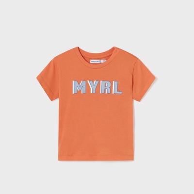 MAYORAL Тениска с къс ръкав basic за бебе момче в оранжево Майорал