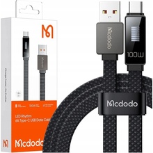 Mcdodo CA-4980 USB na USB-C s displejom, 1,2m, černý