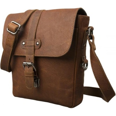 Buffalo pánska neformálna kožená crossbody taška hnedá
