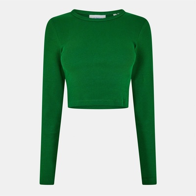JJXX Къса блуза JJXX Women's Feline Long-Sleeve Crop Top - Formal Garden