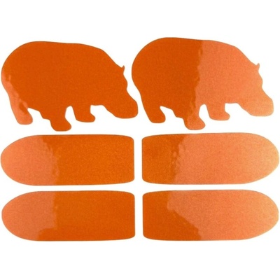 Samolepky reflexné ShamanRacing set hroch 6ks oranžové