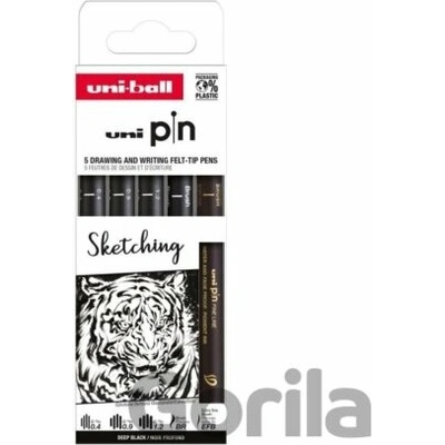 UNI PIN Drawing - sada linerů Sketching (5 ks) - OFFICE LINE