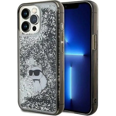 KARL LAGERFELD Кейс Karl Lagerfeld Liquid Glitter Choupette за iPhone 13 Pro / 13, прозрачен (KF001898-0)