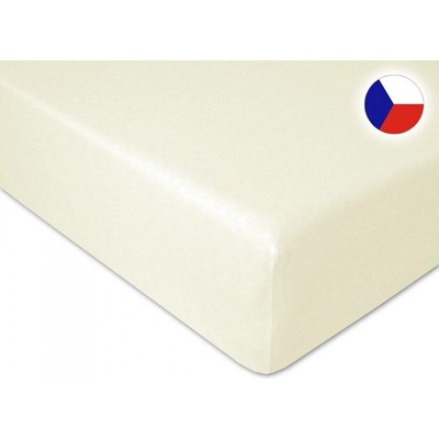 Brotex Jersey prostěradlo smetanové 200x200