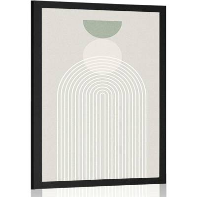 Plakát stylová duha s půlkruhem Mid-Century - 40x60 white