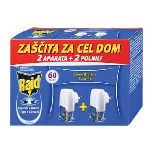 Raid Електрическа течност против комари с аромат на евкалипт, пълнител, 36 ml
