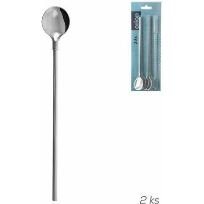 brčko-lžíce d 3mm, 22cm, 2ks koktejlová, čistič, NR