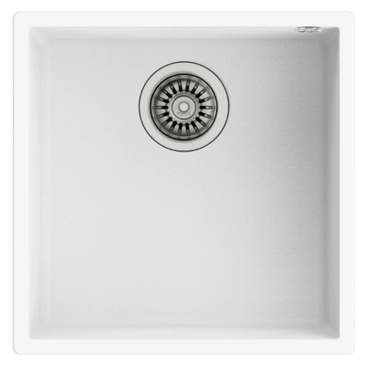 Teka Мивка Teka Square 40.40 TG, Гранит, За шкаф, 50 см, Бял (115230029)