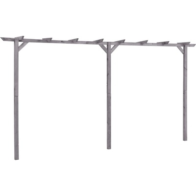 vidaXL 313568 Zahradní pergola šedá 400 x 40 x 205 cm impregnovaná borovice