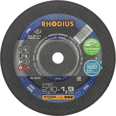 RHODIUS Extra tenký řezný kotouč XT20 230 x 1,9 x 22,23 TOPline 206266