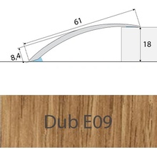 Profil Team Přechodový profil dub E09 61mm 1 m