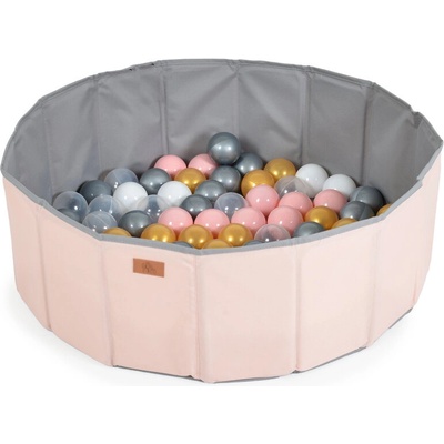 Moni Toys Сгъваем басейн с 90 бр. топки розов