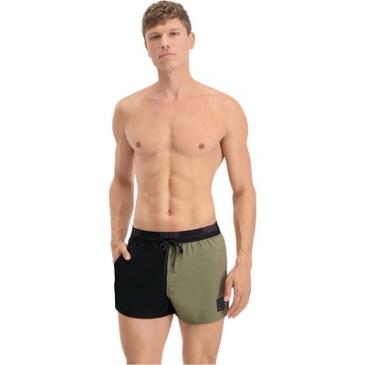 PUMA Бански гащета Puma Men's Black Swim Shorts - Black/Khaki