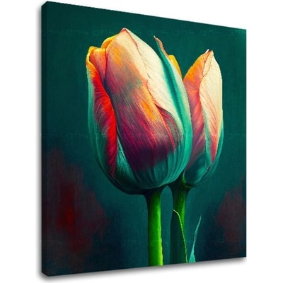 Dizajnová dekorácia na plátne Nádych jari na stene - 60x60 cm